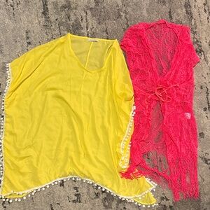 Bundle Vibrant Yellow and Pink Women's Swim Cover-Up Set